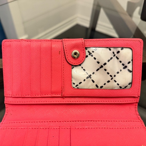 Kate Spade Wallet Barbie Pink Card Holder Coin Purse Fuchsia Snap closure - Picture 5 of 8